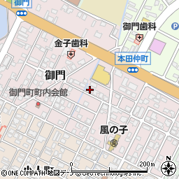 秋田県由利本荘市御門193-1周辺の地図