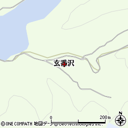 秋田県由利本荘市土谷玄番沢周辺の地図