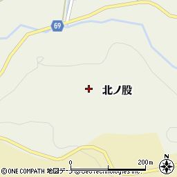 秋田県由利本荘市北ノ股小山神沢周辺の地図