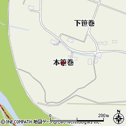 秋田県美郷町（仙北郡）金沢西根（本笹巻）周辺の地図