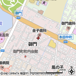 秋田県由利本荘市御門223周辺の地図