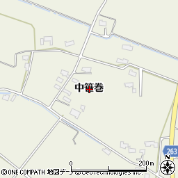 秋田県仙北郡美郷町金沢西根中笹巻周辺の地図