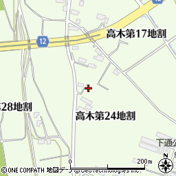 岩手県花巻市高木第２４地割38周辺の地図