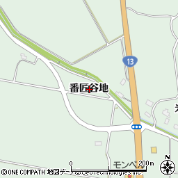 秋田県仙北郡美郷町金沢番匠谷地周辺の地図