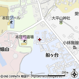 秋田県由利本荘市船ヶ台18-14周辺の地図