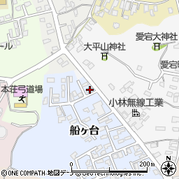 秋田県由利本荘市船ヶ台18-9周辺の地図