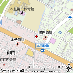 秋田県由利本荘市御門183-3周辺の地図