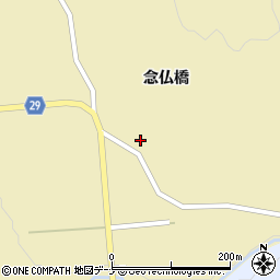 秋田県由利本荘市羽広念仏橋136周辺の地図