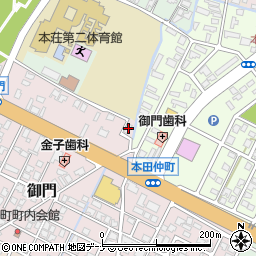 秋田県由利本荘市御門183周辺の地図