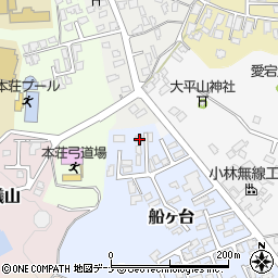 秋田県由利本荘市船ヶ台18-33周辺の地図