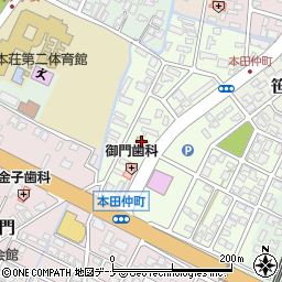 セブンイレブン由利本荘本田仲町店周辺の地図