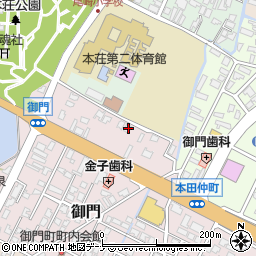 秋田県由利本荘市御門227-2周辺の地図
