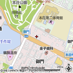 秋田県由利本荘市御門265周辺の地図