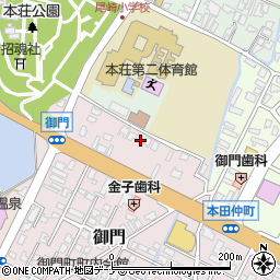 秋田県由利本荘市御門250周辺の地図