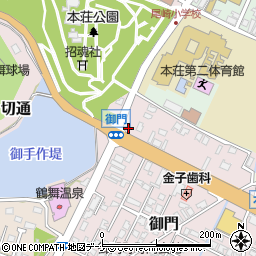 秋田県由利本荘市御門278周辺の地図