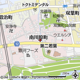 岩手県花巻市南川原町周辺の地図