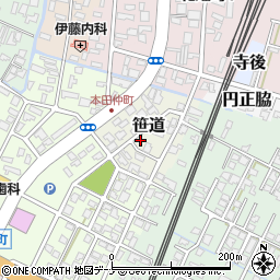 秋田県由利本荘市笹道24周辺の地図