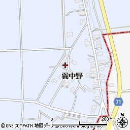 秋田県大仙市角間川町巽中野73周辺の地図