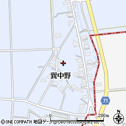 秋田県大仙市角間川町巽中野82周辺の地図