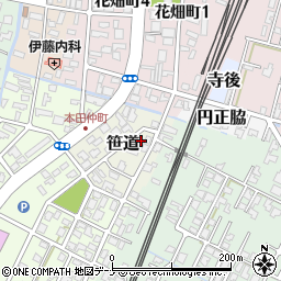 秋田県由利本荘市笹道21周辺の地図