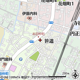 秋田県由利本荘市笹道8周辺の地図