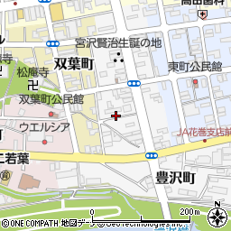 岩手県花巻市豊沢町周辺の地図