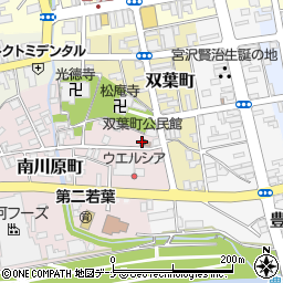 双葉町公民館周辺の地図