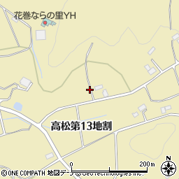 岩手県花巻市高松第１３地割116周辺の地図