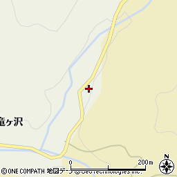 秋田県由利本荘市北ノ股（下王子ヶ滝）周辺の地図