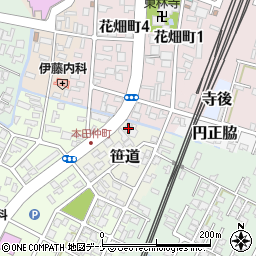 秋田県由利本荘市笹道1周辺の地図