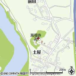 秋田県由利本荘市土谷周辺の地図