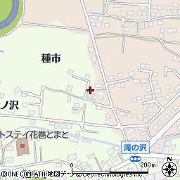 岩手県花巻市中根子種市周辺の地図