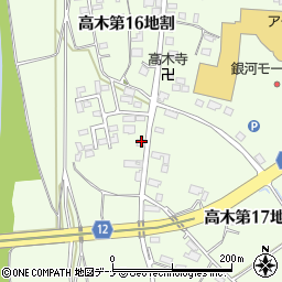 岩手県花巻市高木第１７地割周辺の地図