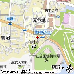 秋田県由利本荘市瓦谷地171周辺の地図