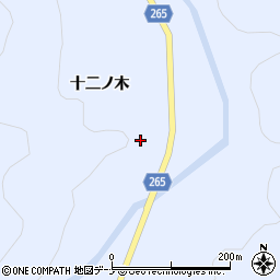 秋田県横手市大森町八沢木大向野周辺の地図