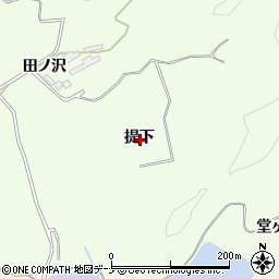 秋田県由利本荘市土谷提下周辺の地図
