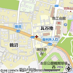 秋田県由利本荘市瓦谷地30周辺の地図