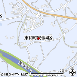 岩手県花巻市東和町安俵４区周辺の地図