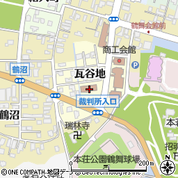 秋田県由利本荘市瓦谷地21周辺の地図