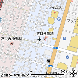 秋田県由利本荘市中梵天周辺の地図