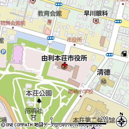 ＪＡ秋田しんせい由利本荘市役所周辺の地図