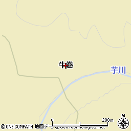 秋田県由利本荘市羽広（牛巻）周辺の地図