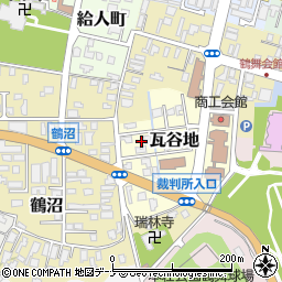 秋田県由利本荘市瓦谷地33周辺の地図