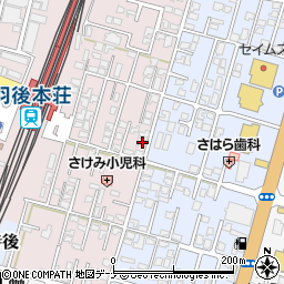 秋田県由利本荘市西梵天76周辺の地図