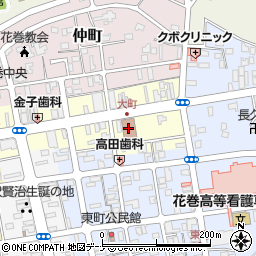 花巻郵便局 ＡＴＭ周辺の地図