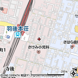 秋田県由利本荘市西梵天79周辺の地図