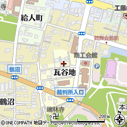 秋田県由利本荘市瓦谷地18周辺の地図