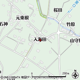 秋田県仙北郡美郷町金沢入海田周辺の地図