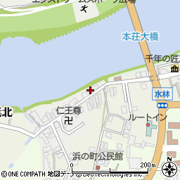 秋田県由利本荘市浜ノ町1周辺の地図