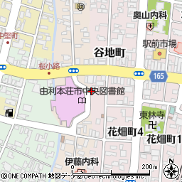 秋田県由利本荘市東町周辺の地図